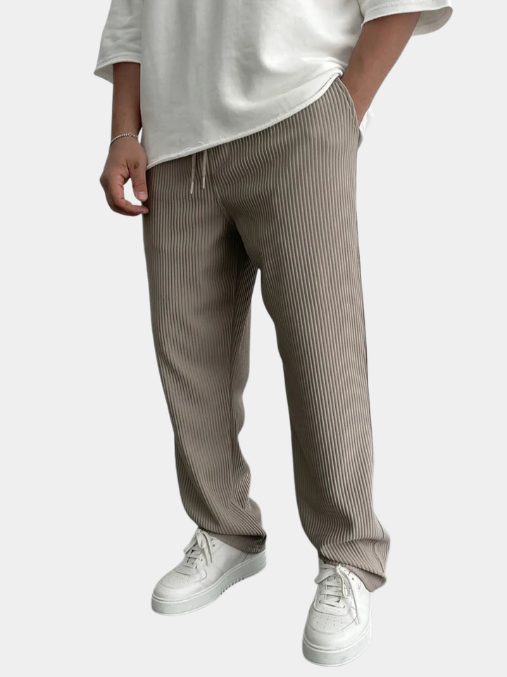 MAISON LORÉA | Premium Ribgebreide Lounge Pantalon