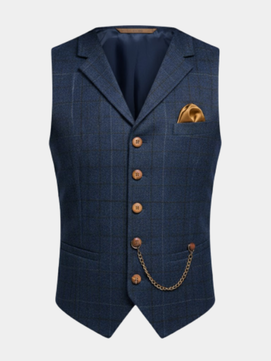 BRUNO | Elegant Vest met Geruit Patroon en Tijdloze Pasvorm