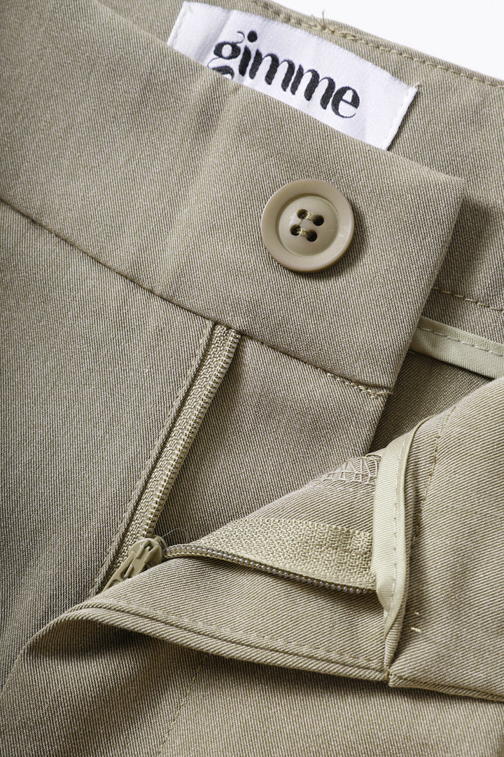 Geweven Polyestervezel Vrouwen Brede Broek Elegante Solide Kleur Herfst/Winter