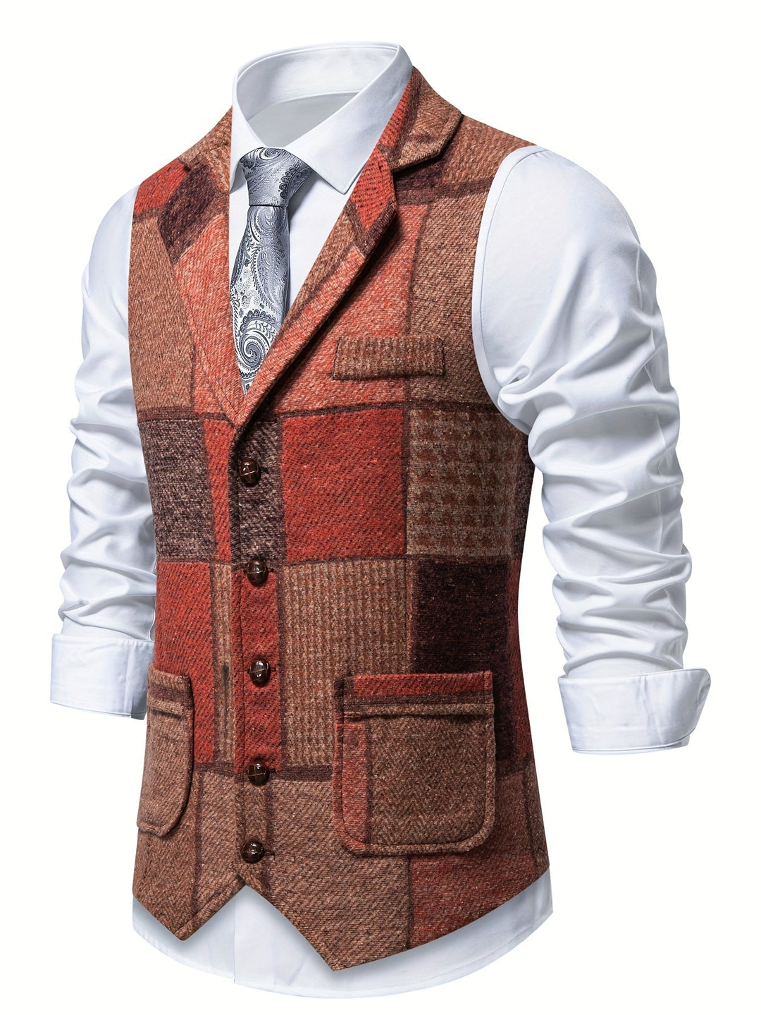 Oliver | Klassiek Tweed Gilet met Getailleerde Pasvorm