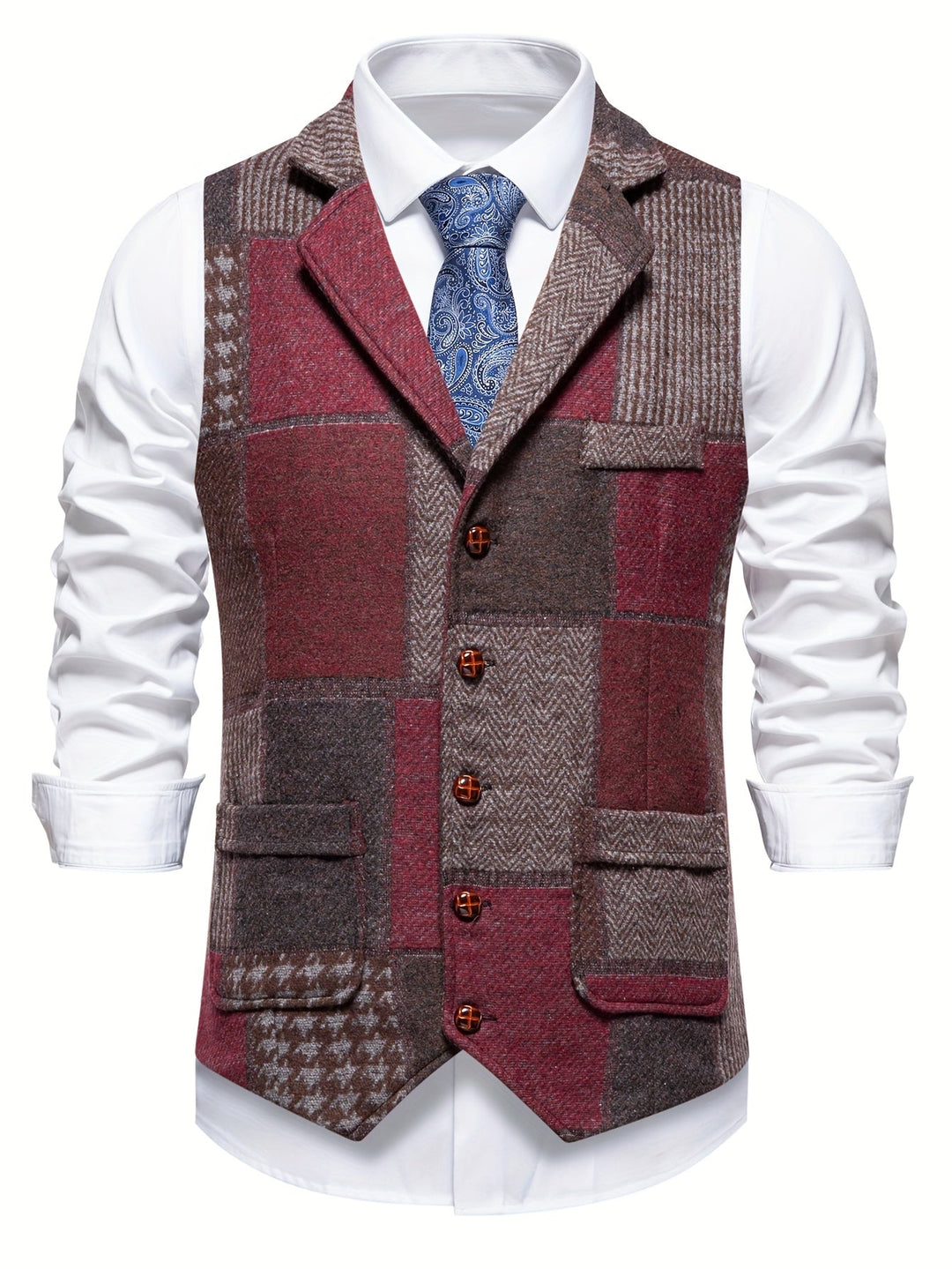 Oliver | Klassiek Tweed Gilet met Getailleerde Pasvorm