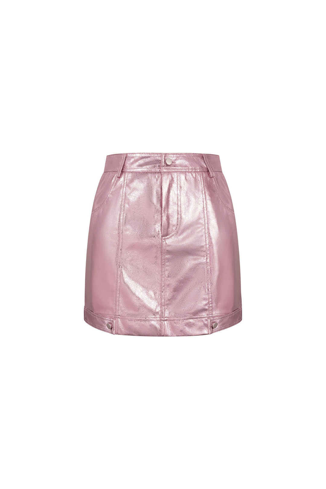 PU Minirok Sexy Solide Kleur Lente/Zomer
