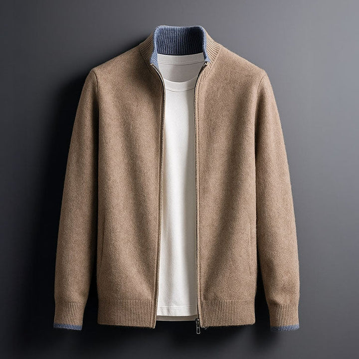 LEVI™ | Heren Gebreide Jas met Ritssluiting Warmte en Elegante Dagelijkse Stijl