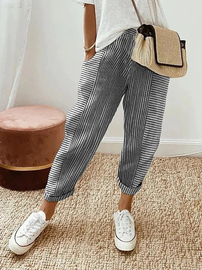 VANESSA | Elegante en Casual Gestreepte Broek