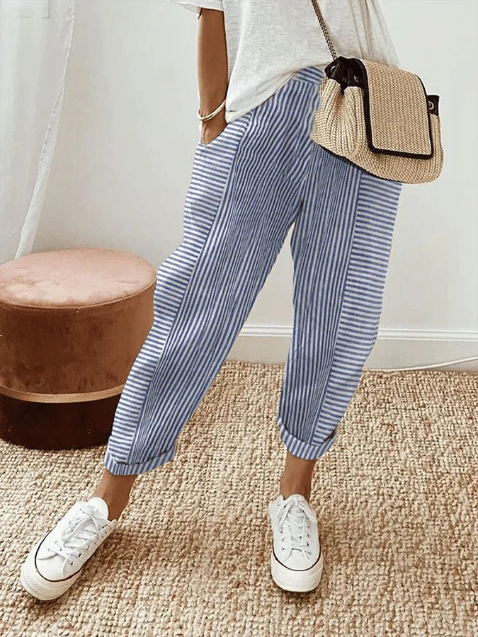 VANESSA | Elegante en Casual Gestreepte Broek