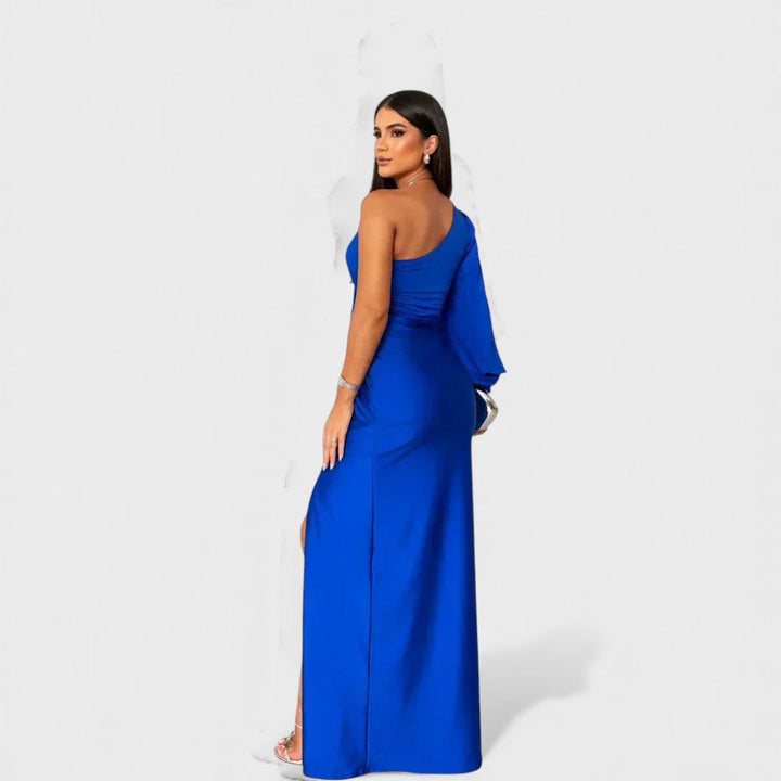 JULIA™ | Elegante Maxi Jurk met One-Shoulder Pasvorm voor Avond & Feest