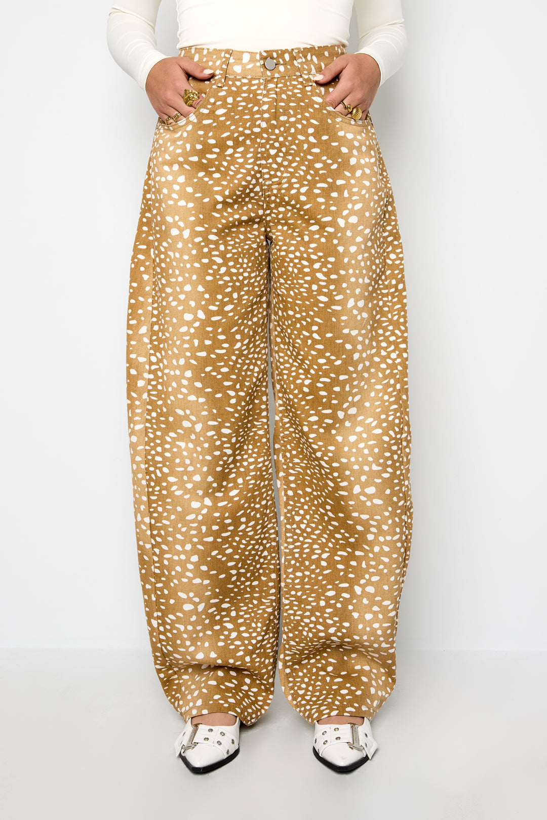 Jeans met hertenprint