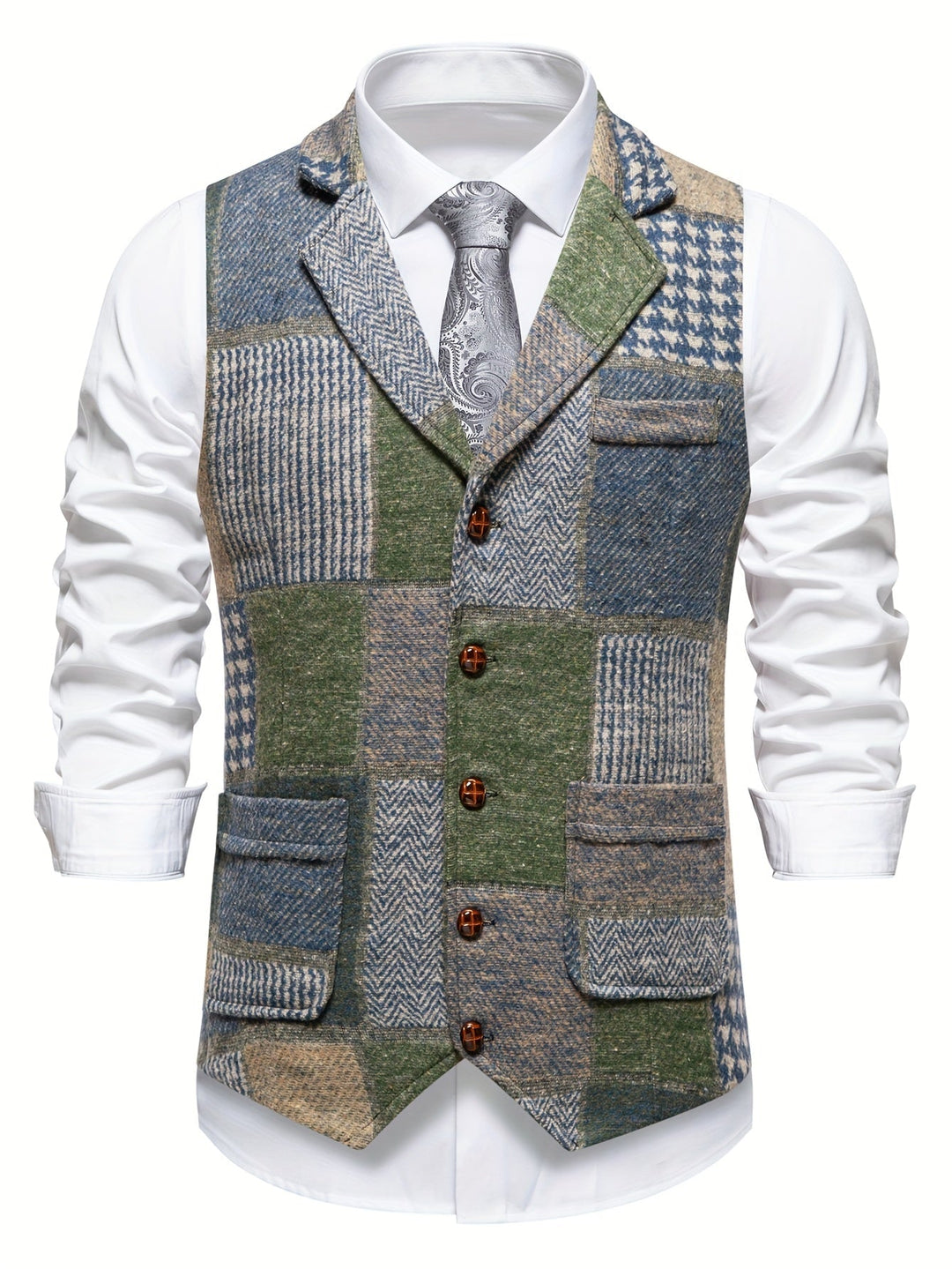 Oliver | Klassiek Tweed Gilet met Getailleerde Pasvorm