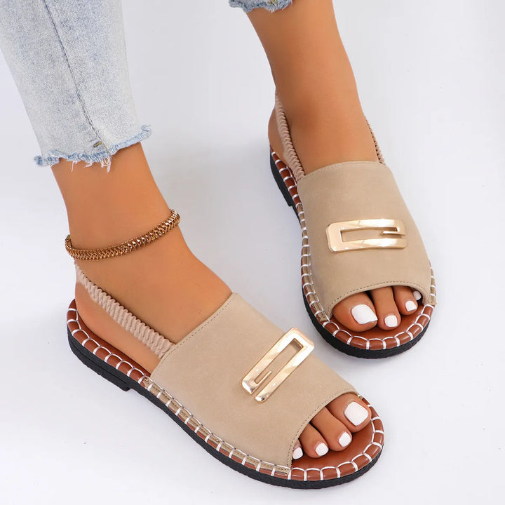 LENA | Elegante Platte Sandalen met Dagelijks Comfort en Tijdloze Stijl