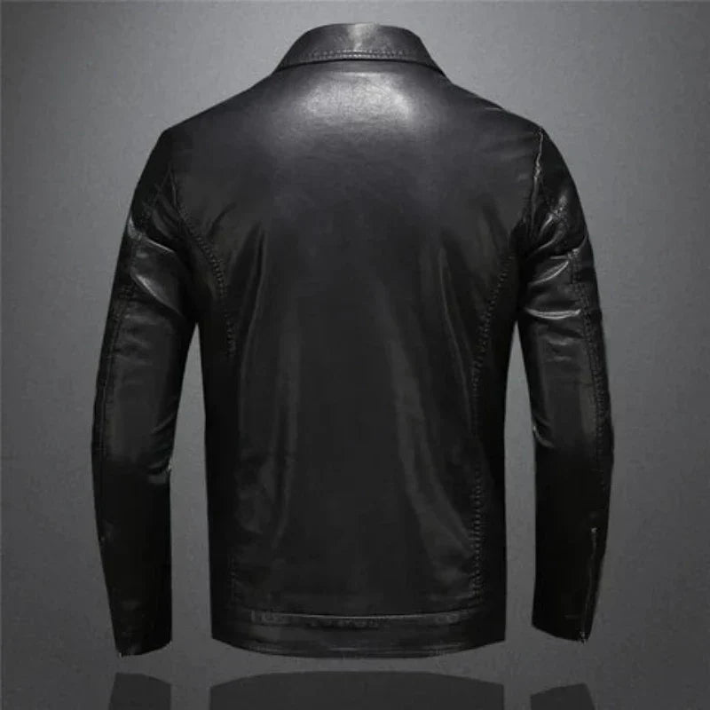 MIKE™ | Chique Zwarte Leren Jas
