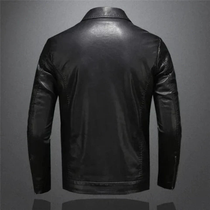 MIKE™ | Chique Zwarte Leren Jas