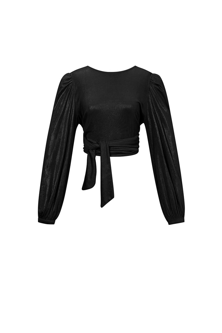 Gebreide Polyestervezel Vrouwen Lange Mouw Top Sexy Solide Kleur