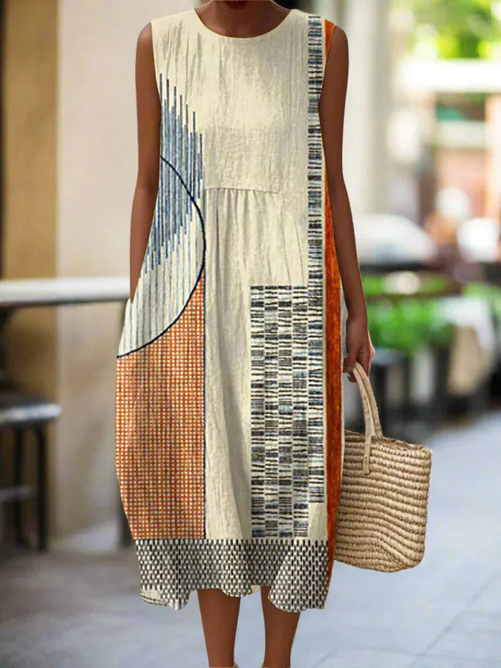 PALMA | Elegante Midi Jurk met Discreet Comfort en Tijdloze Stijl voor Elke Dag