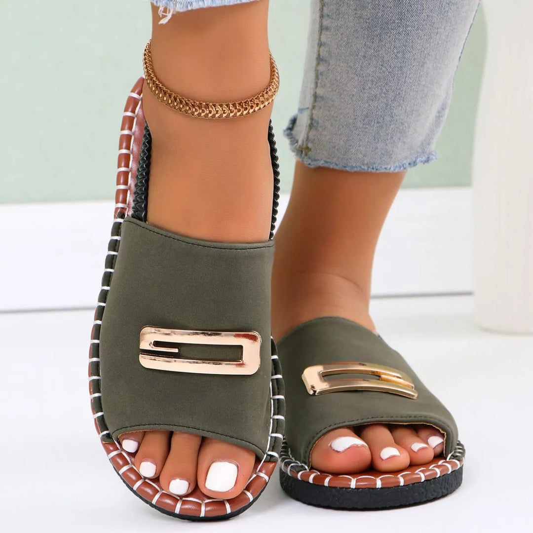 LENA | Elegante Platte Sandalen met Dagelijks Comfort en Tijdloze Stijl