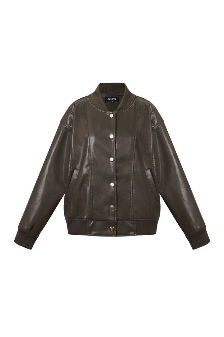 Woven Polyester Fiber Vrouwen Bomber Jas Fall/Winter Street Stijl