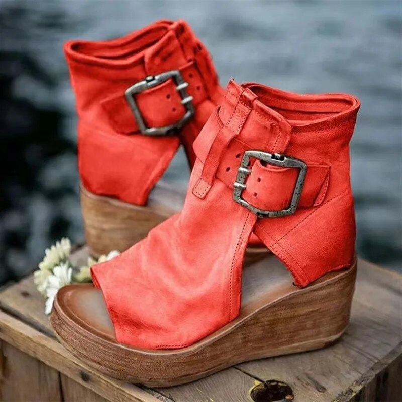NOA | Orthopedische Sandalen met Hak en Omhulde Steun voor Boho Chic Stijl