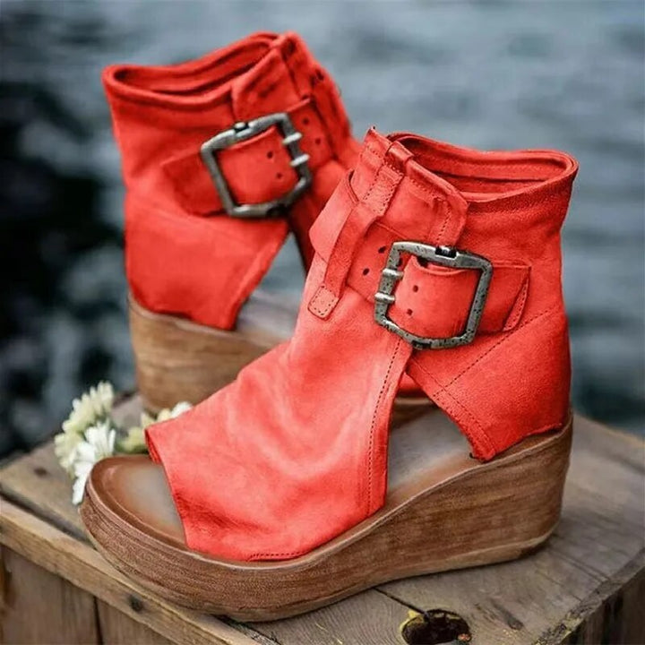 NOA | Orthopedische Sandalen met Hak en Omhulde Steun voor Boho Chic Stijl