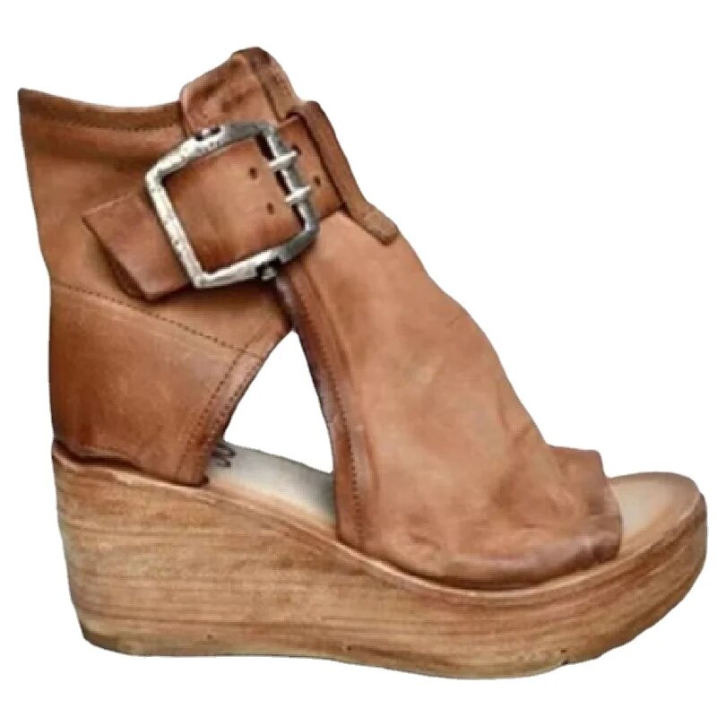 NOA | Orthopedische Sandalen met Hak en Omhulde Steun voor Boho Chic Stijl