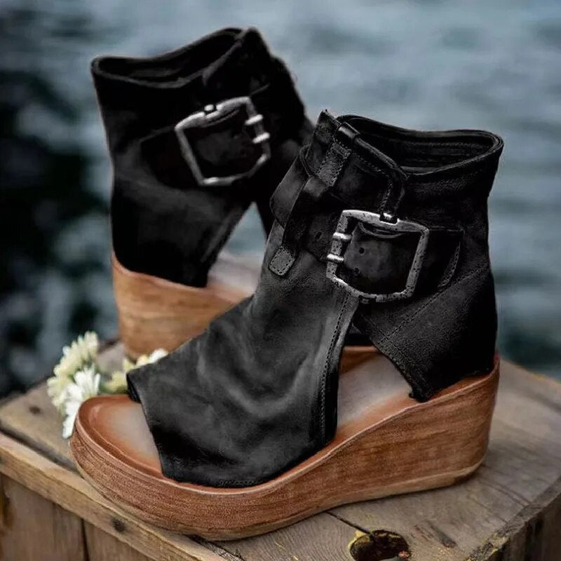 NOA | Orthopedische Sandalen met Hak en Omhulde Steun voor Boho Chic Stijl