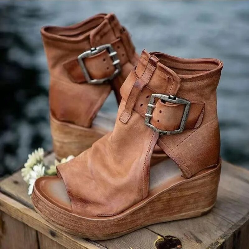 NOA | Orthopedische Sandalen met Hak en Omhulde Steun voor Boho Chic Stijl