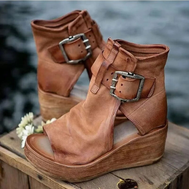 NOA | Orthopedische Sandalen met Hak en Omhulde Steun voor Boho Chic Stijl