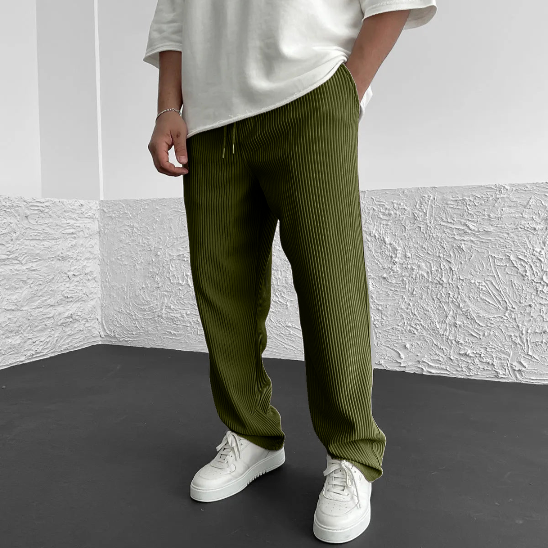 MAISON LORÉA | Premium Ribgebreide Lounge Pantalon