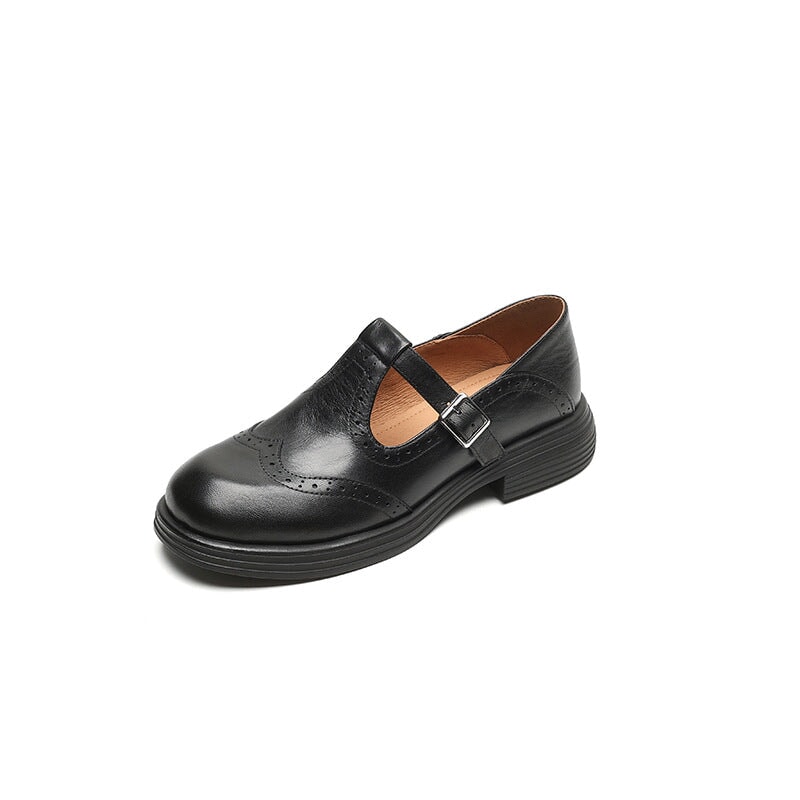 SANNE | ELEGANTE MARY JANES VAN LEER