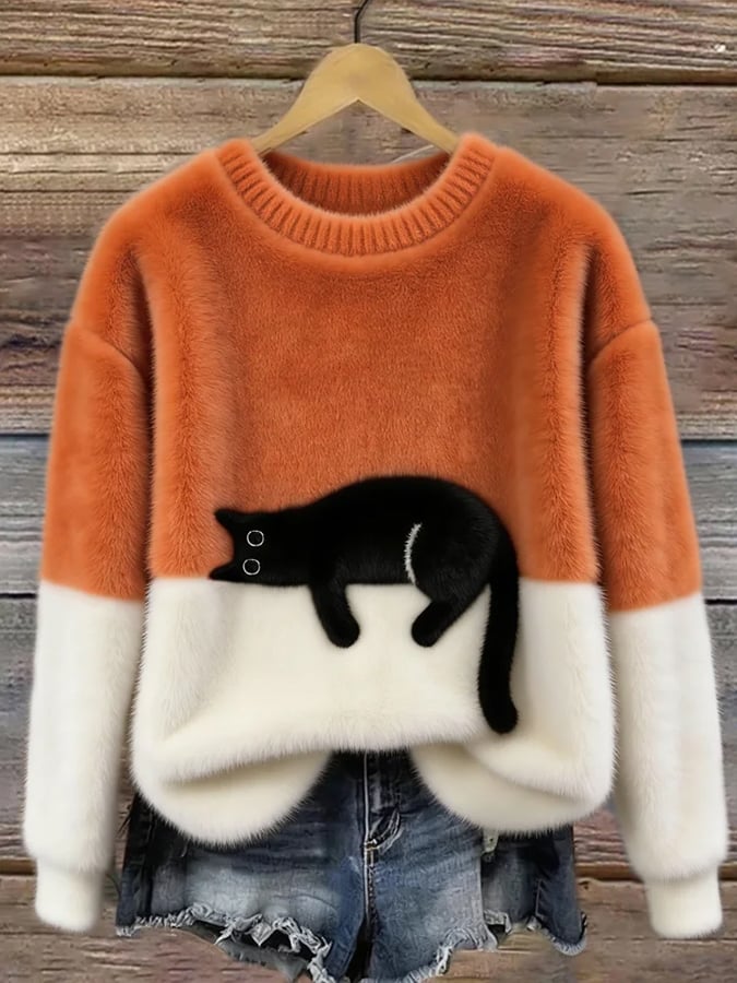 LARA | Dames Hoodie met Kattenprint