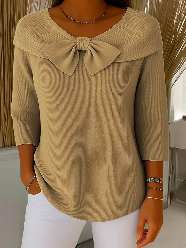 BLEU| Elegante Top met Strik en Perfecte Pasvorm