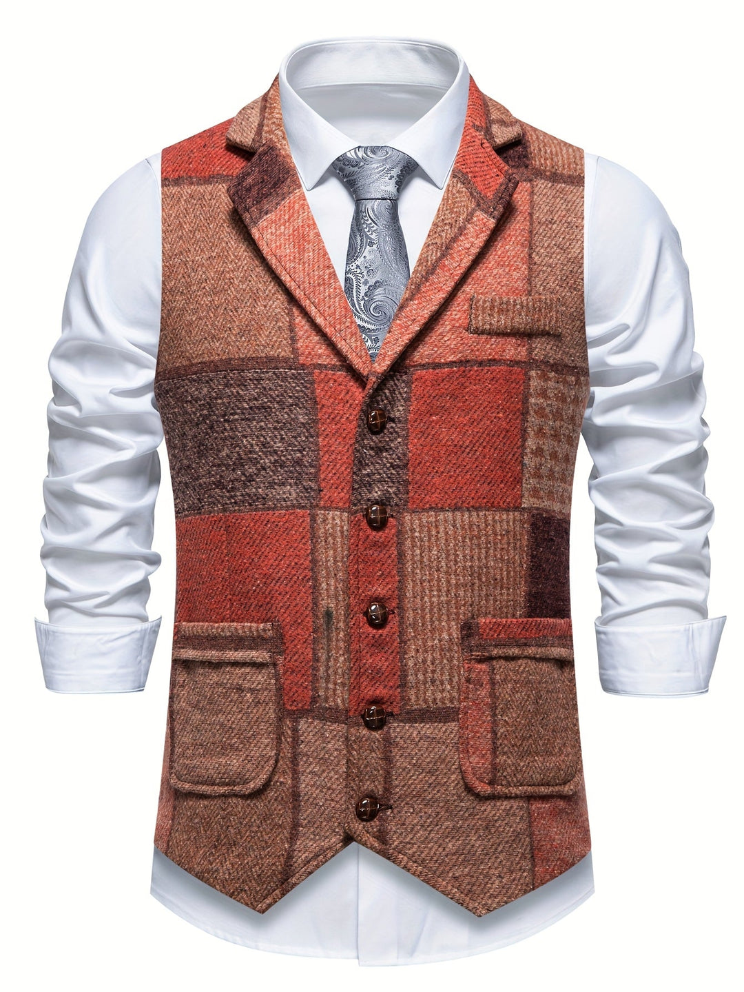 Oliver | Klassiek Tweed Gilet met Getailleerde Pasvorm