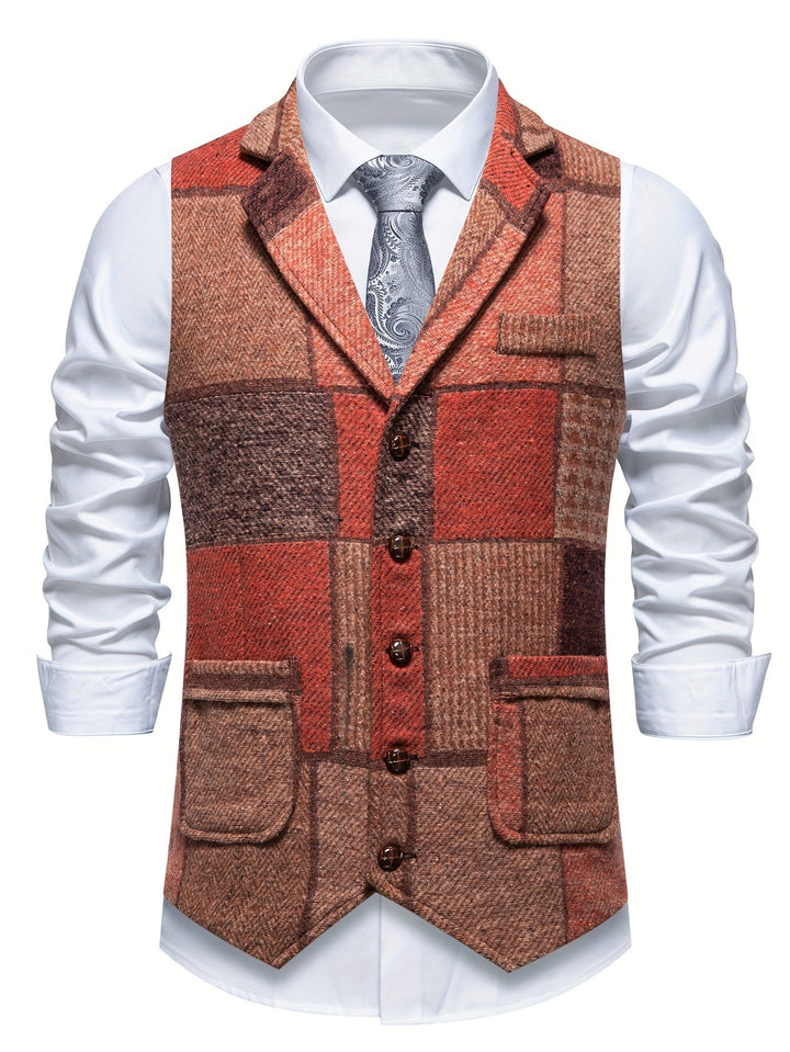 Oliver | Klassiek Tweed Gilet met Getailleerde Pasvorm