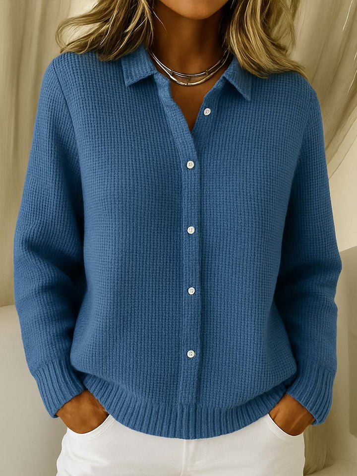 LORENA | Klassieke Gebreide Knopen Cardigan