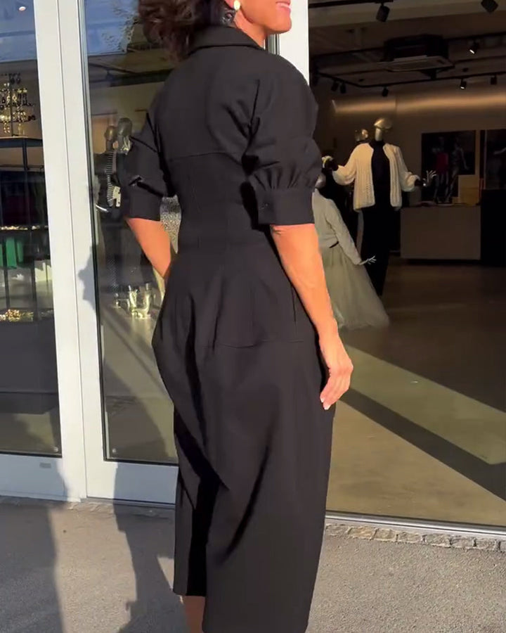PATRICIA | Midi Jurk met Elegante Lijn en Maximale Comfort van Ochtend tot Avond
