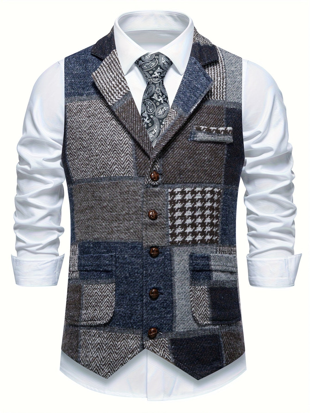 Oliver | Klassiek Tweed Gilet met Getailleerde Pasvorm