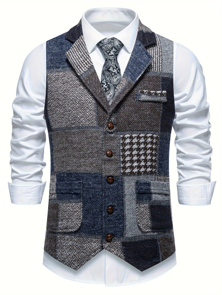 Oliver | Klassiek Tweed Gilet met Getailleerde Pasvorm