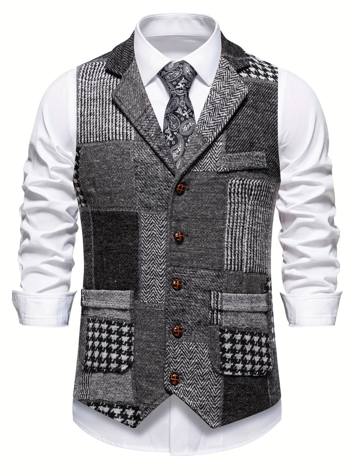 Oliver | Klassiek Tweed Gilet met Getailleerde Pasvorm