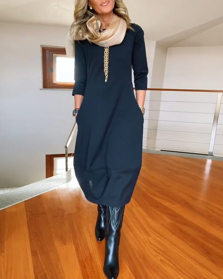 VANESSA | Elegante Maxi Jurk die het Silhouet Verfijnt en Dagelijks Comfort Biedt