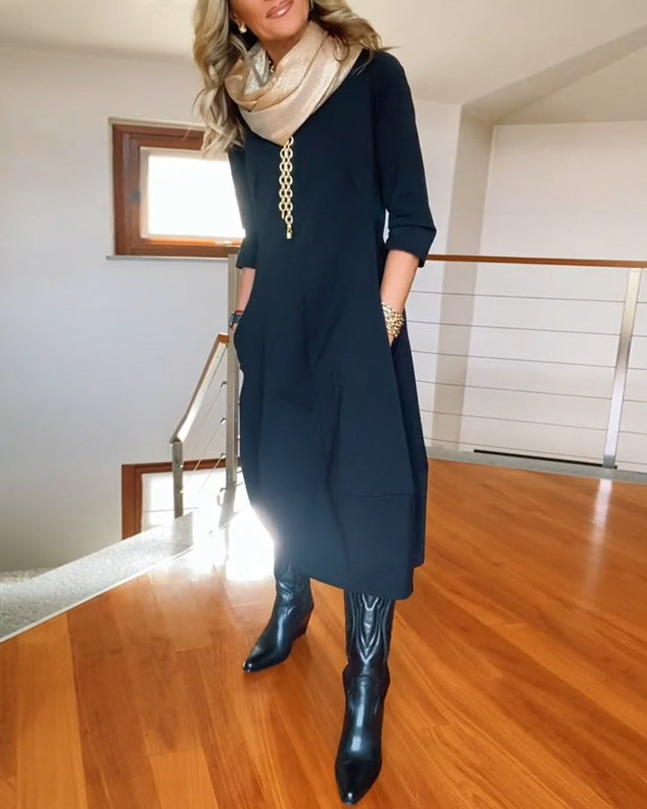 VANESSA | Elegante Maxi Jurk die het Silhouet Verfijnt en Dagelijks Comfort Biedt