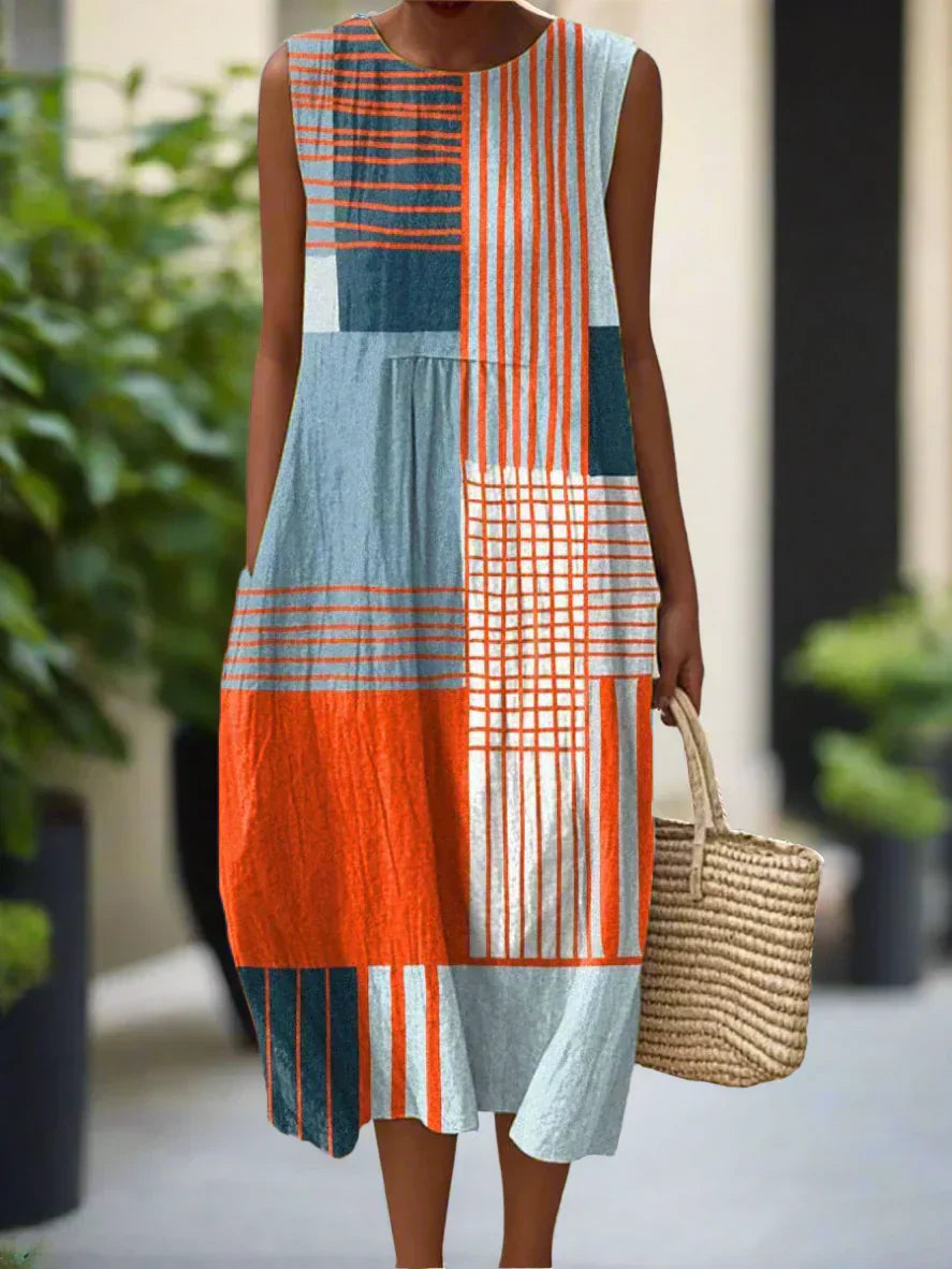 PALMA | Elegante Midi Jurk met Discreet Comfort en Tijdloze Stijl voor Elke Dag