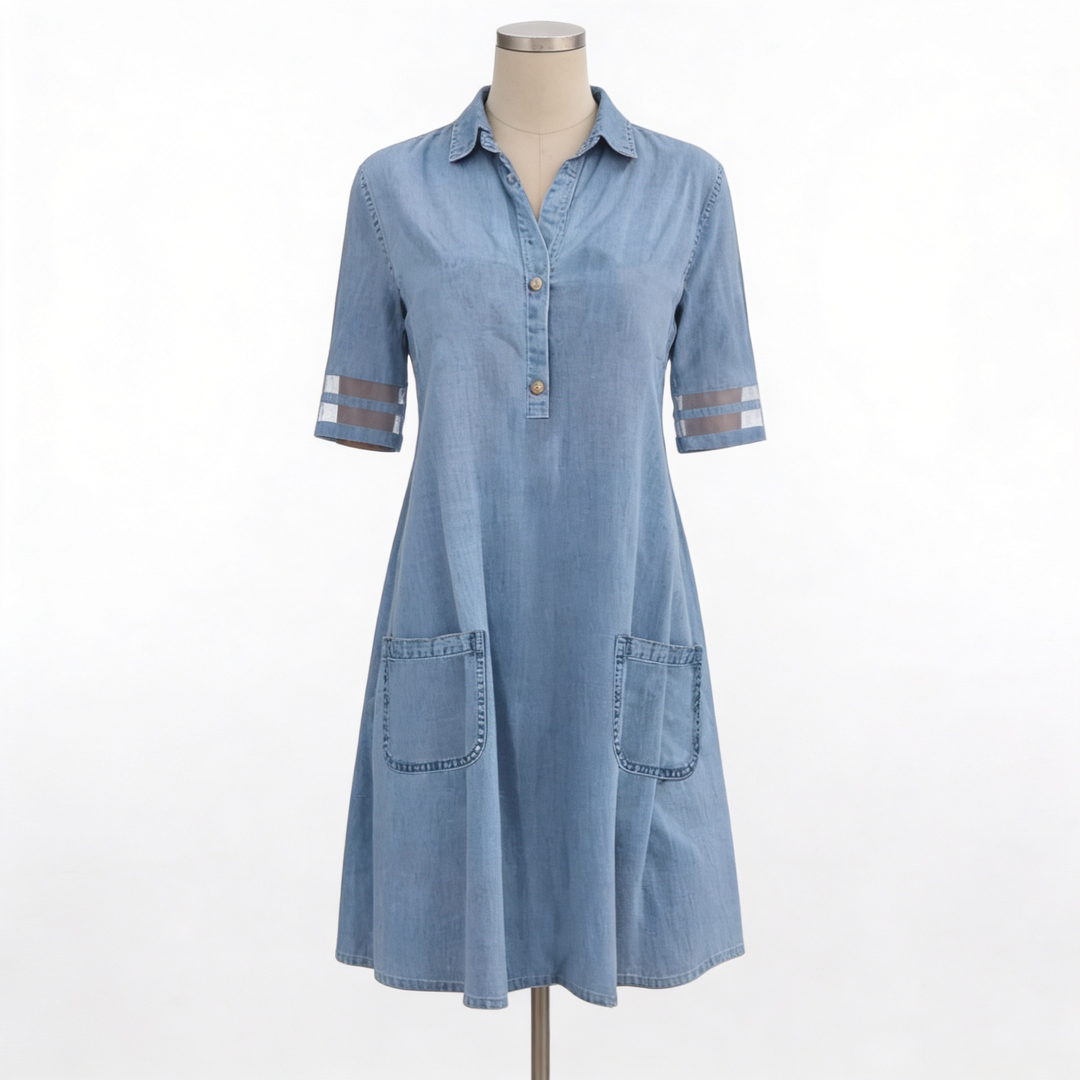 Serena | Elegante & Comfortabele Denim Jurk (ALLEEN VANDAAG 50% KORTING)