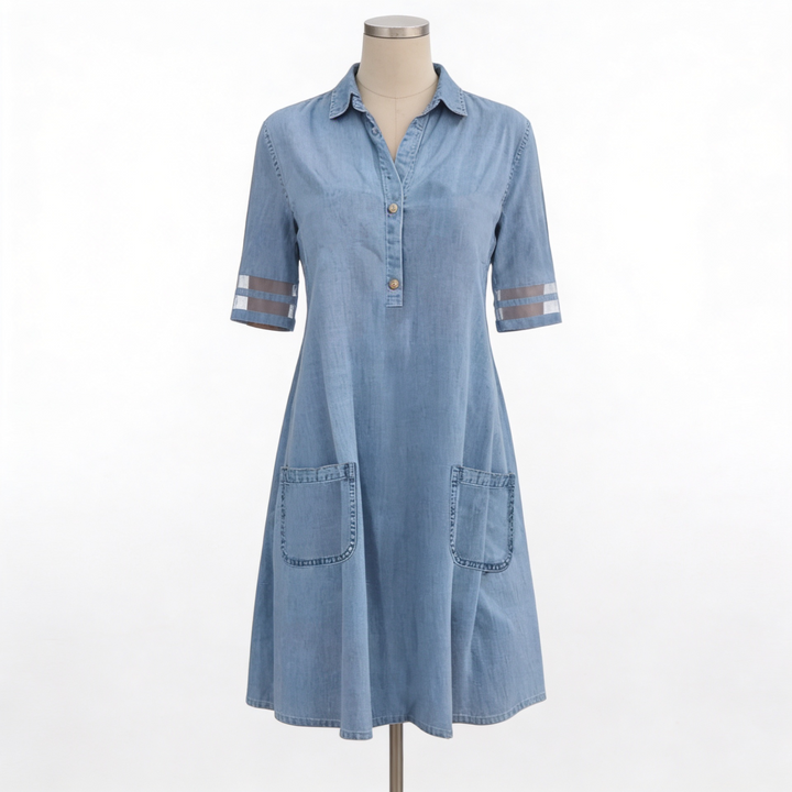 Serena | Elegante & Comfortabele Denim Jurk (ALLEEN VANDAAG 50% KORTING)