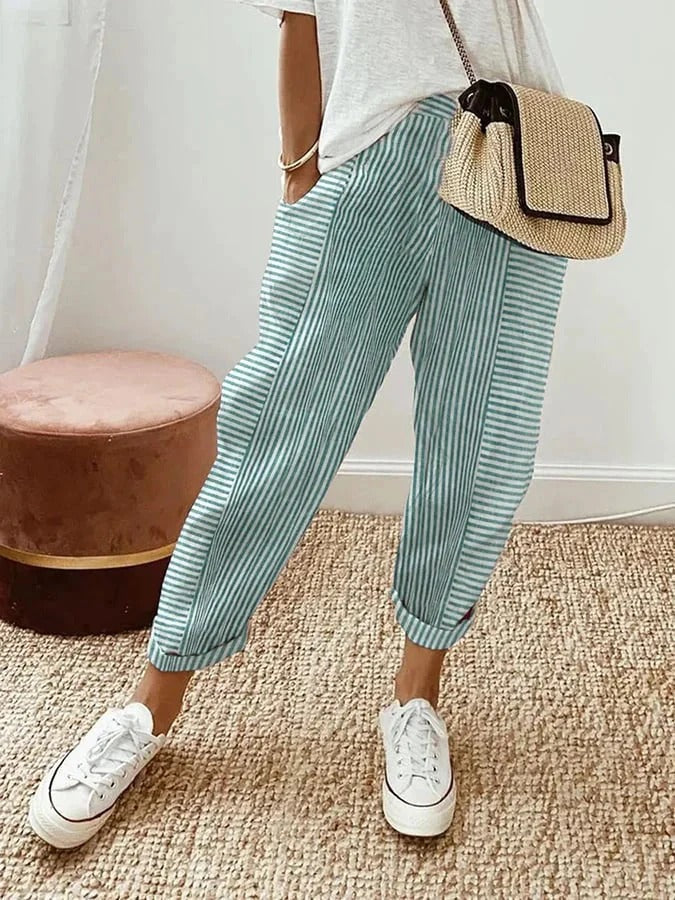 VANESSA | Elegante en Casual Gestreepte Broek