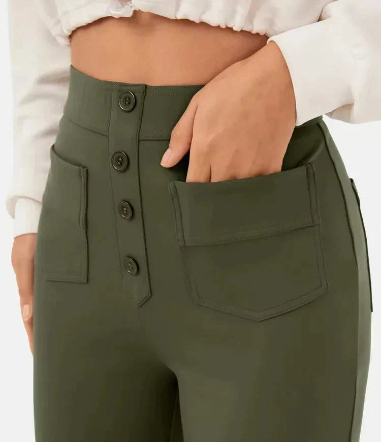Hoge taille casual elastische broeken