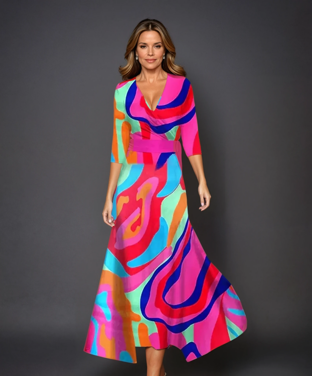 Chic Dress with Floral Print