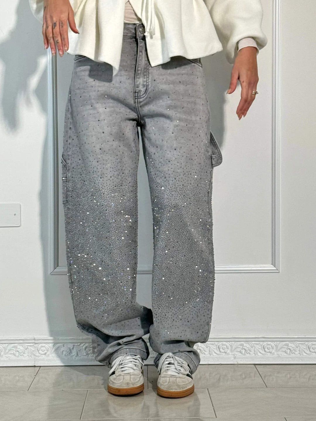 LUNO | Wijde jeans voor dames – Modecomfort met een sprankelend accent