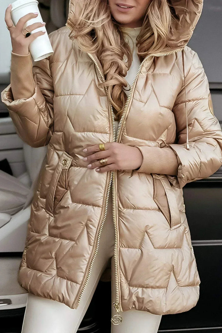 MAYA | Lange Winterjas met Beschermende Warmte en Tijdloze Elegantie