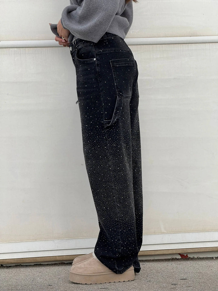 LUNO | Wijde jeans voor dames – Modecomfort met een sprankelend accent