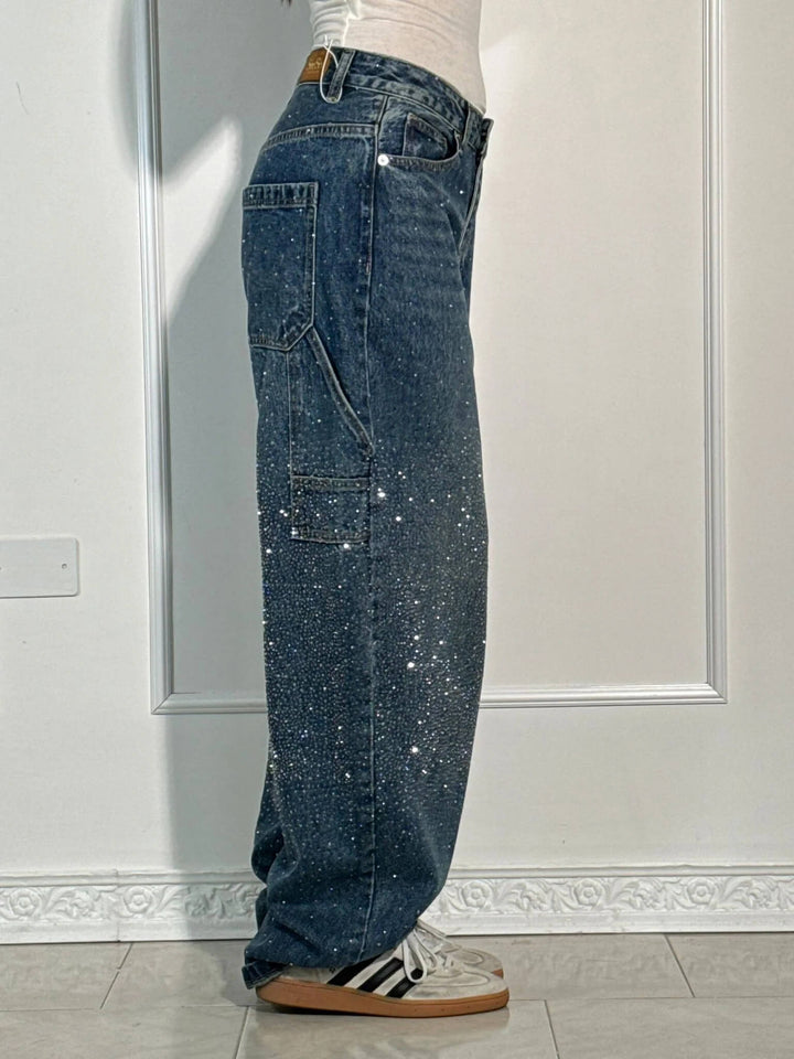LUNO | Wijde jeans voor dames – Modecomfort met een sprankelend accent