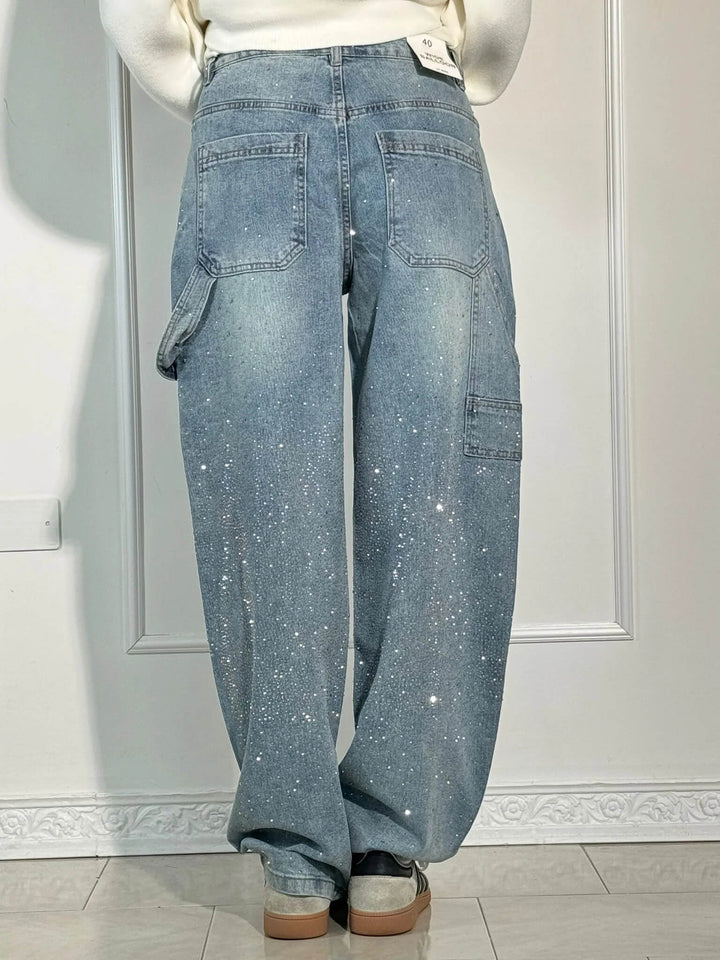 LUNO | Wijde jeans voor dames – Modecomfort met een sprankelend accent