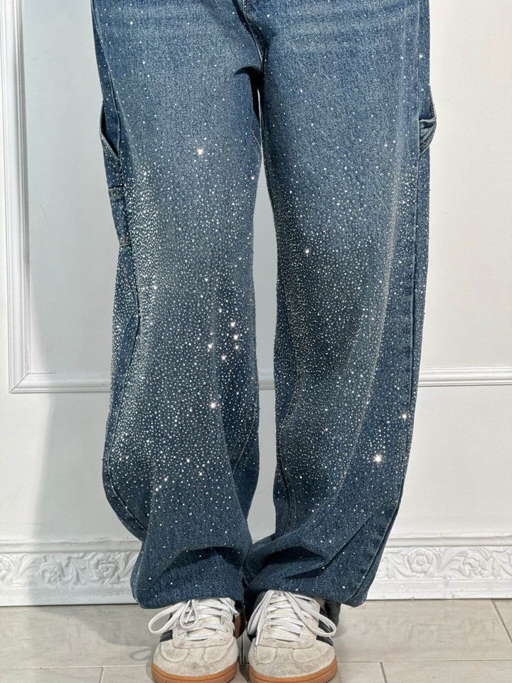 LUNO | Wijde jeans voor dames – Modecomfort met een sprankelend accent